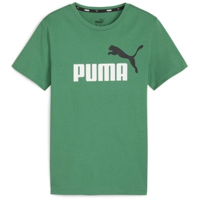 Puma ESSENTIALS+2 COL LOGO TEE Dětské triko, zelená, velikost