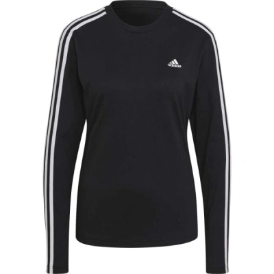 adidas 3-STRIPES LONG SLEEVE TEE Dámské tričko, černá, velikost