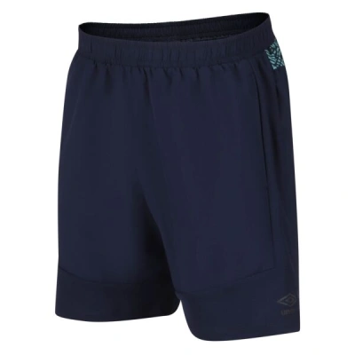 Umbro PRO TRAINING GRAPHIC WOVEN SHORT Pánské sportovní kraťasy, tmavě modrá, velikost