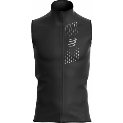 Compressport HURRICANE WINDPROOF VEST Pánská větruodolná vesta, černá, velikost