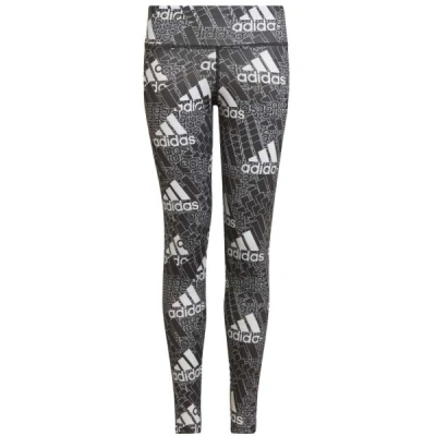 adidas DESIGNED TO MOVE LEGGINGS Dívčí legíny, tmavě šedá, velikost