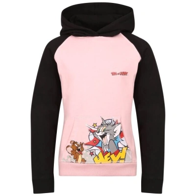 TOM AND JERRY SMILE HOODIE Dívčí mikina, růžová, velikost