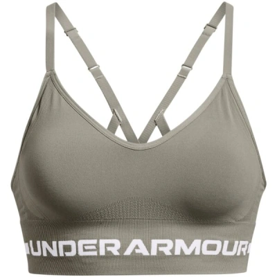 Under Armour SEAMLESS LOW LONG Sportovní podprsenka, zelená, velikost