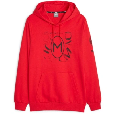 Puma ACM FOOTBALLCORE GRAPHIC HOODIE Pánská fotbalová mikina, červená, velikost