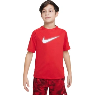 Nike DRI-FIT MULTI+ Chlapecké tričko, červená, velikost