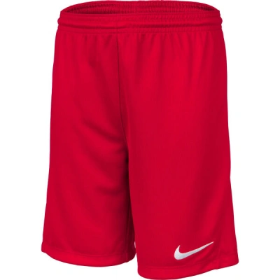 Nike DRI-FIT PARK 3 Chlapecké fotbalové kraťasy, červená, velikost