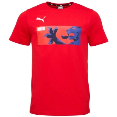 Puma CASUALS TEE Pánské triko, červená, velikost