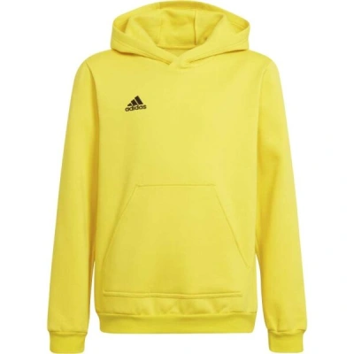 adidas ENTRADA 22 SWEAT HOODIE Juniorská fotbalová mikina, žlutá, velikost