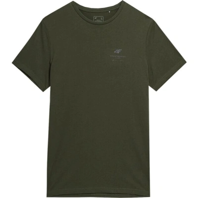 4F T-SHIRT Pánské triko, khaki, velikost