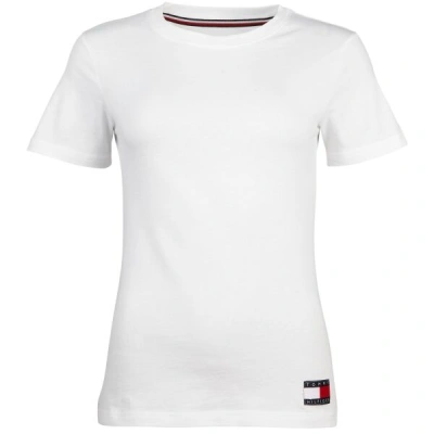 Tommy Hilfiger TOMMY 85 LOUNGE-SHORT SLEEVE TEE Dámské tričko, bílá, velikost