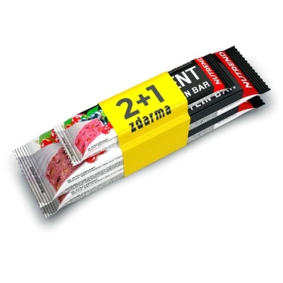 Nutrend EXCELENT PROTEIN BAR, 2X 85G + 1X40 G ČERNÝ RYBÍZ + BRUSINKY Proteinová tyčinka, , velikost