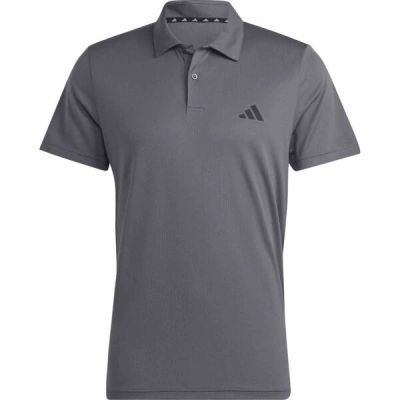 adidas TRAIN ESSENTIALS POLO SHIRT Pánské tréninkové tričko, tmavě šedá, velikost