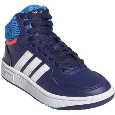 adidas HOOPS 3.0 MID K Dětské tenisky, tmavě modrá, velikost 37 1/3