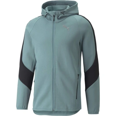 Puma EVOSTRIPE FULL-ZIP HOODIE Pánská sportovní mikina, modrá, velikost