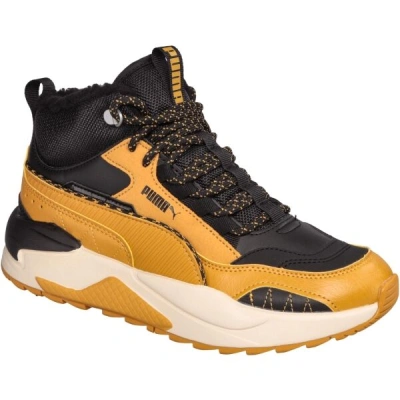 Puma X-Y 2 SQUARE MD Dětské zimní tenisky, žlutá, velikost 35.5