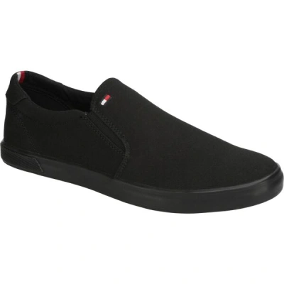 Tommy Hilfiger ICONIC SLIP ON SNEAKER Pánské slip-on boty, černá, velikost