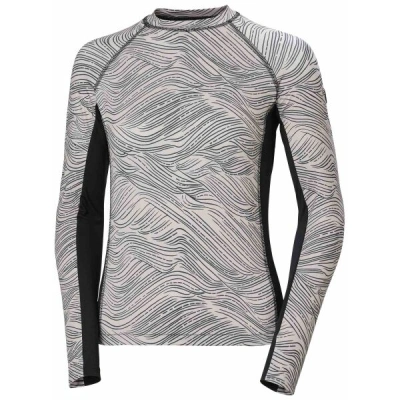 Helly Hansen WATERWEAR RASHGUARD W Dámský funkční svršek, šedá, velikost