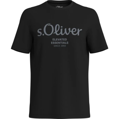 s.Oliver LOGO T-NOOS Pánské tričko, černá, velikost