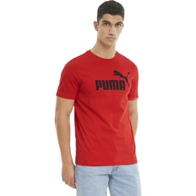 Puma ESSENTIALS LOGO TEE Pánské triko, červená, velikost