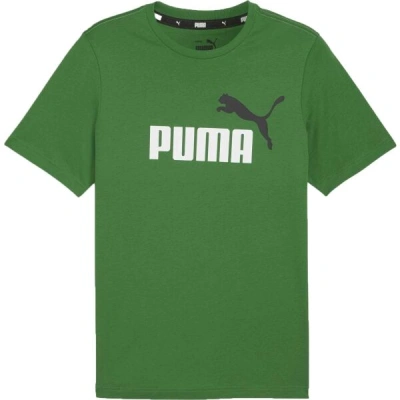 Puma ESSENTIALS + 2 COL LOGO TEE Pánské triko, zelená, velikost