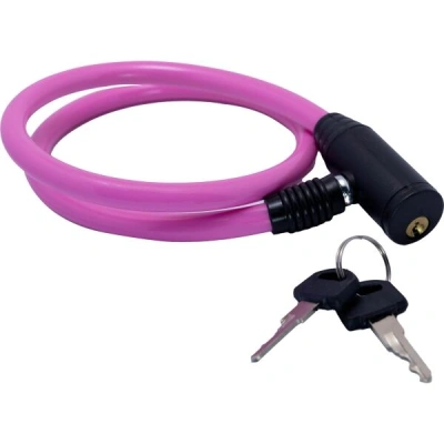 Quick KEY LOCK 70 cm Zámek na kolo, růžová, velikost