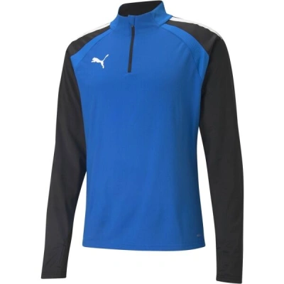 Puma TEAMLIGA 1/4 ZIP TOP Pánská fotbalová mikina, modrá, velikost