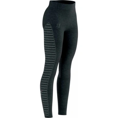 Compressport WINTER RUN LEGGING W Dámské zateplené běžecké legíny, černá, velikost