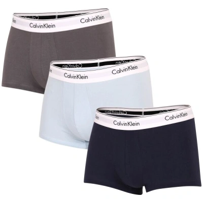 Calvin Klein MODERN CTN STRETCH-TRUNK 3PK Pánské boxerky, tmavě modrá, velikost