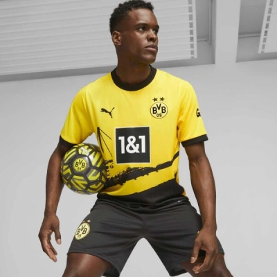 Puma BVB HOME JERSEY Pánský fotbalový dres, žlutá, velikost