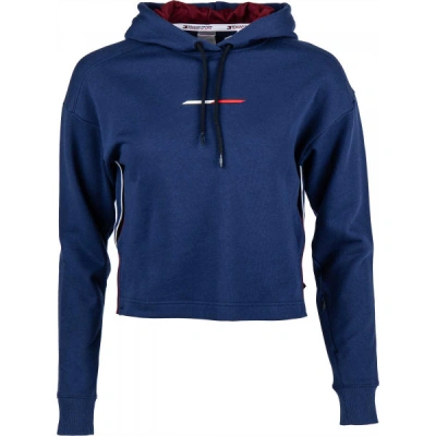 Tommy Hilfiger CROPPED HOODY LOGO Dámská mikina, tmavě modrá, velikost