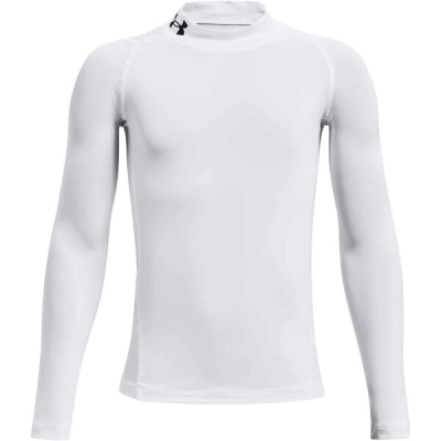 Under Armour HG ARMOUR MOCK Chlapecké kompresní tričko, bílá, velikost