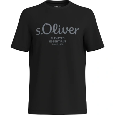 s.Oliver RLBS T-SHIRT SS NOOS Pánské tričko, černá, velikost