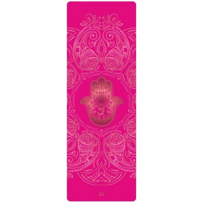 YOGGYS TRAVEL YOGA MAT 1.5 MM HAMSA GYPSY SOUL Podložka na jógu cestovní, růžová, velikost