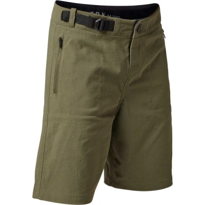 Fox RANGER SHORT W/LINE YTH Dětské cyklo šortky, khaki, velikost