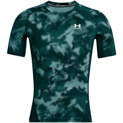 Under Armour HEATGEAR ARMOUR Pánské tričko, tmavě zelená, velikost