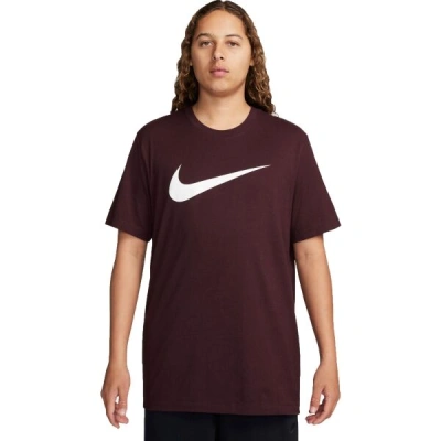 Nike NSW TEE ICON SWOOSH Pánské tričko, vínová, velikost