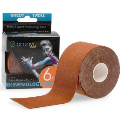 BronVit SPORT KINESIO TAPE CLASSIC Kinesio tejp, hnědá, velikost