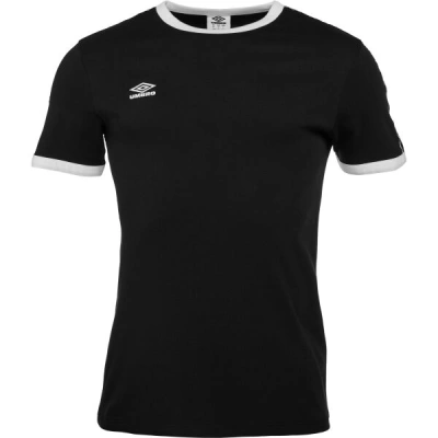 Umbro TAPED RINGER TEE Pánské triko, černá, velikost