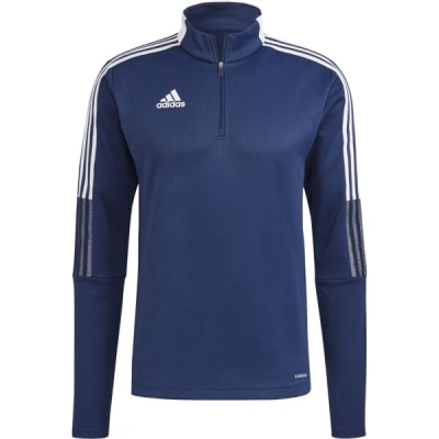 adidas TIRO 21 TOP Pánská fotbalová mikina, tmavě modrá, velikost