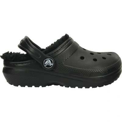 Crocs CLASSIC LINED CLOG K Unisex dětské nazouváky, černá, velikost 33/34