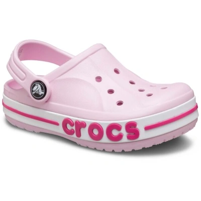 Crocs BAYABAND CLOG T Dětské pantofle, růžová, velikost 24/25