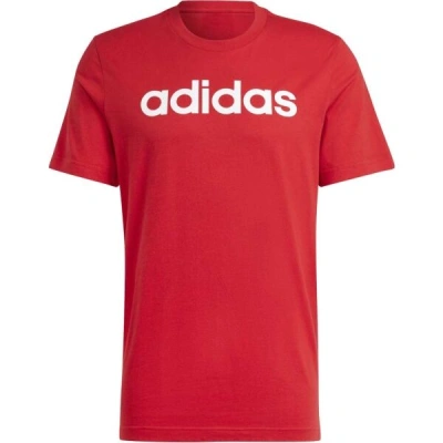 adidas ESSENTIALS SINGLE JERSEY LINEAR Pánské tričko, červená, velikost