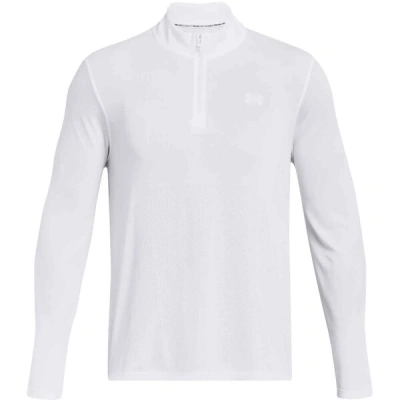 Under Armour STRIDE 1/4 ZIP Pánské tričko, bílá, velikost