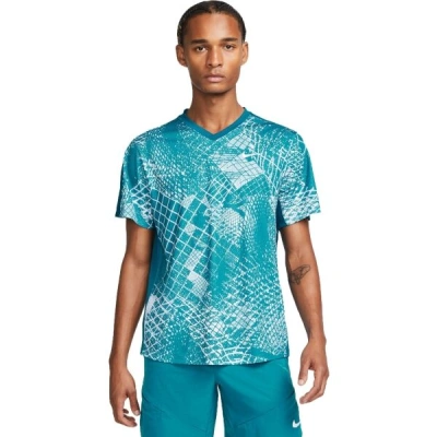 Nike COURT DRI-FIT VICTORY NOVELTY Pánské tričko, tyrkysová, velikost