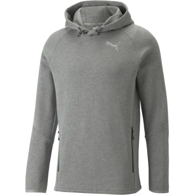 Puma EVOSTRIPE HOODIE Sportovní mikina, šedá, velikost