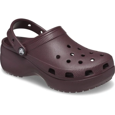 Crocs CLASSIC PLATFORM CLOG W  Dámské pantofle, vínová, velikost 39/40