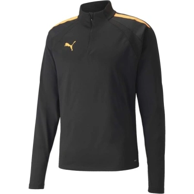 Puma TEAMLIGA 1/4 ZIP TOP Pánská fotbalová mikina, černá, velikost