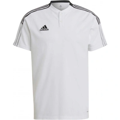 adidas TIRO 21 POLO SHIRT Pánské fotbalové triko, bílá, velikost