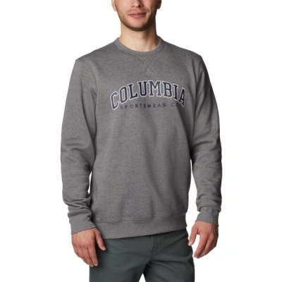 Columbia M LOGO FLEECE C Pánská volnočasová mikina, tmavě šedá, velikost