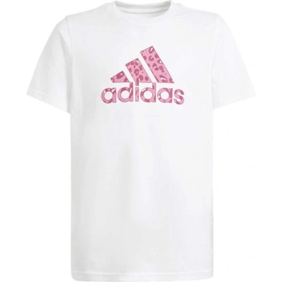 adidas ANIMAL TEE Dívčí tričko, bílá, velikost